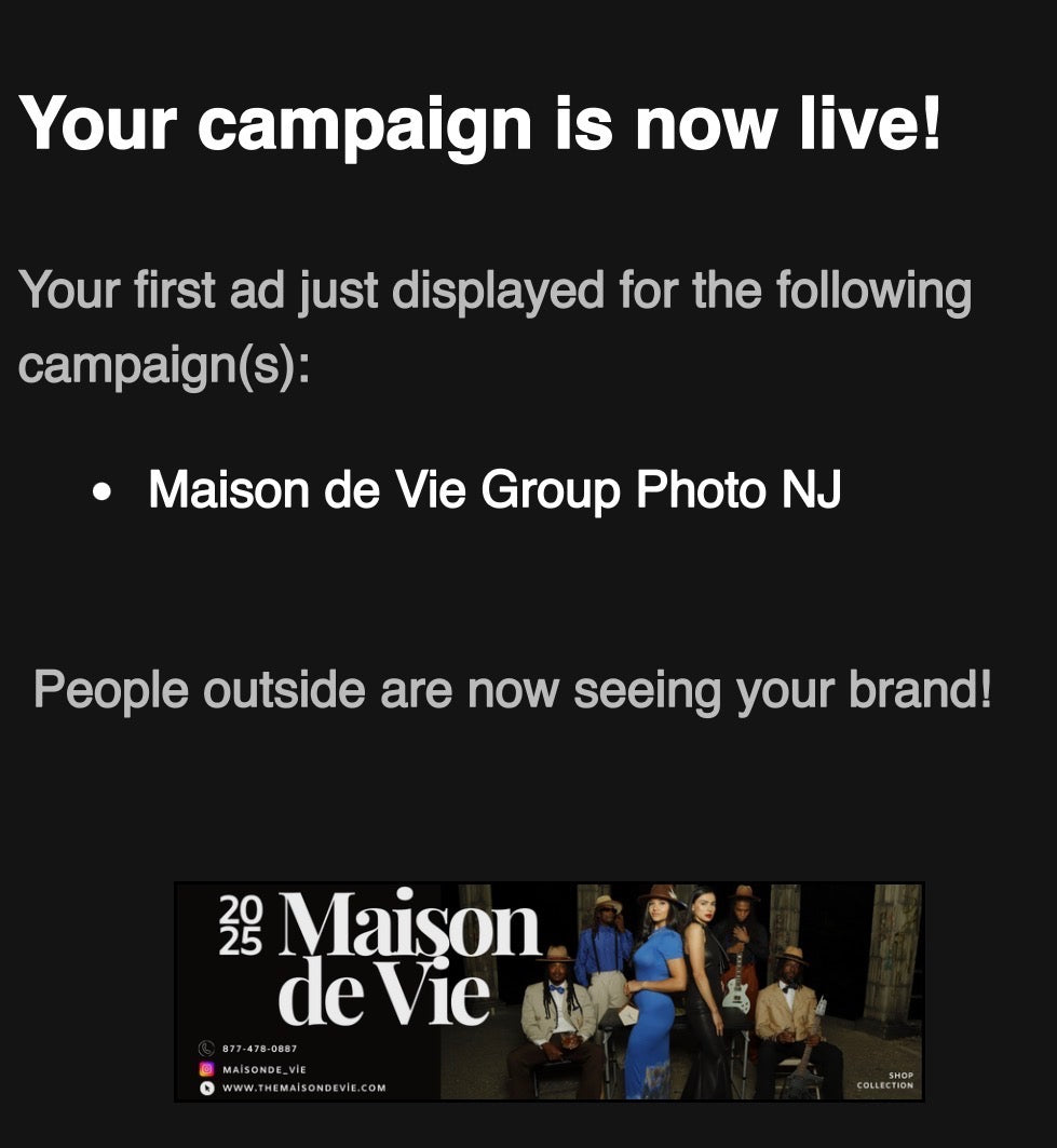 Verum Lumen Society Billboard Placement For Maison de Vie 2025 campaign -